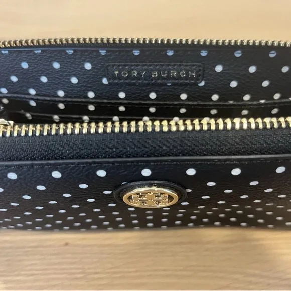 Tory Burch Black and White Polka Dot Clutch - Picture 2 of 5
